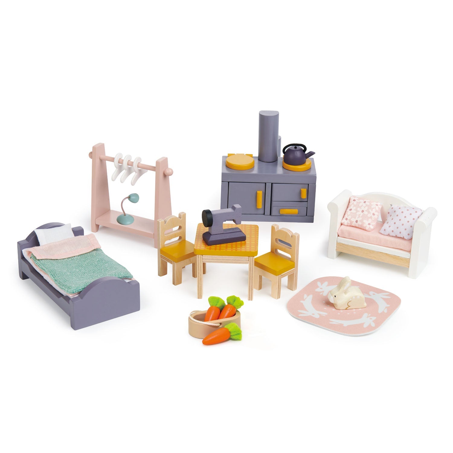 Buy Tender Leaf Cottontail Cottage | Wooden dolls house for kids by Learning Bugs UK