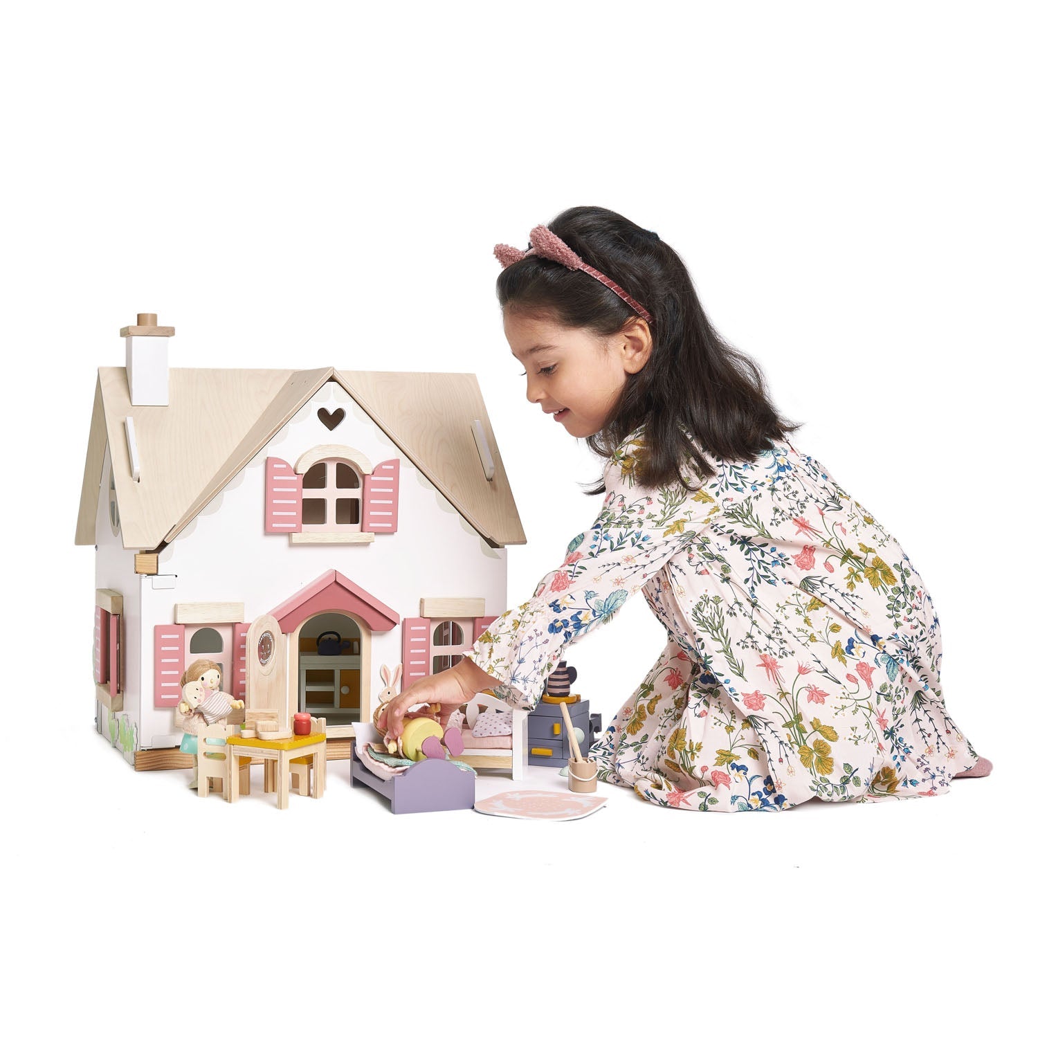 Buy Tender Leaf Cottontail Cottage | Wooden dolls house for kids by Learning Bugs UK