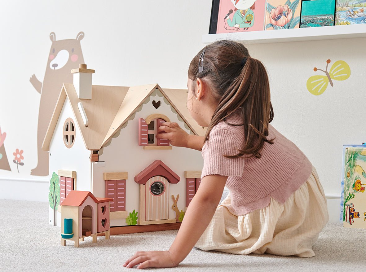 Buy Tender Leaf Cottontail Cottage | Wooden dolls house for kids by Learning Bugs UK