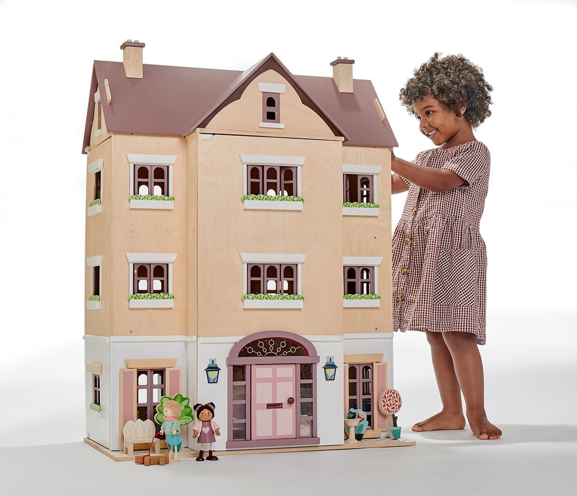 Buy Fantail Hall | Wooden dolls house for kids by Learning Bugs UK