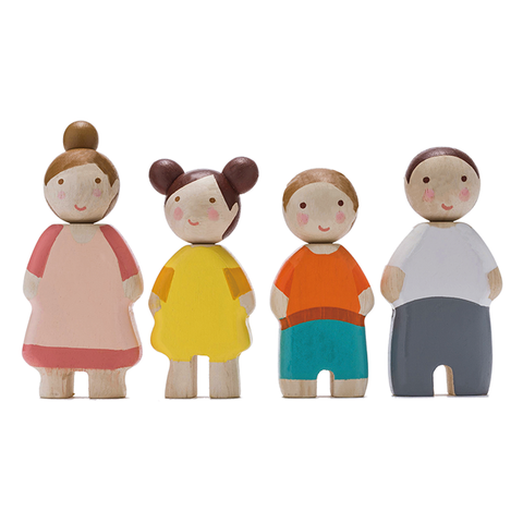 Tender Leaf Leaf Family Wooden Dolls House Dolls