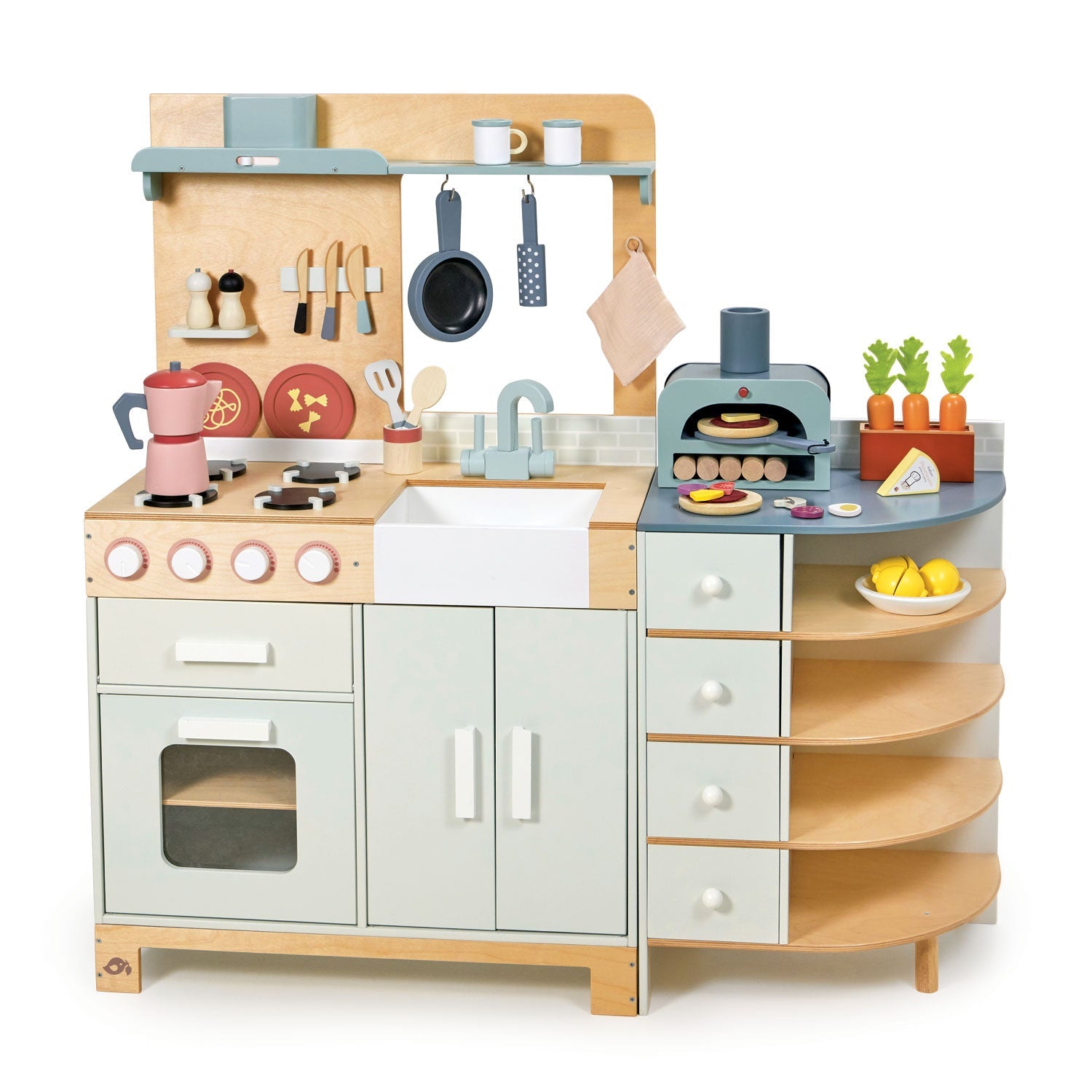 Buy La Fiamma Grand Kitchen | Wooden toy kitchen for kids by Learning Bugs UK