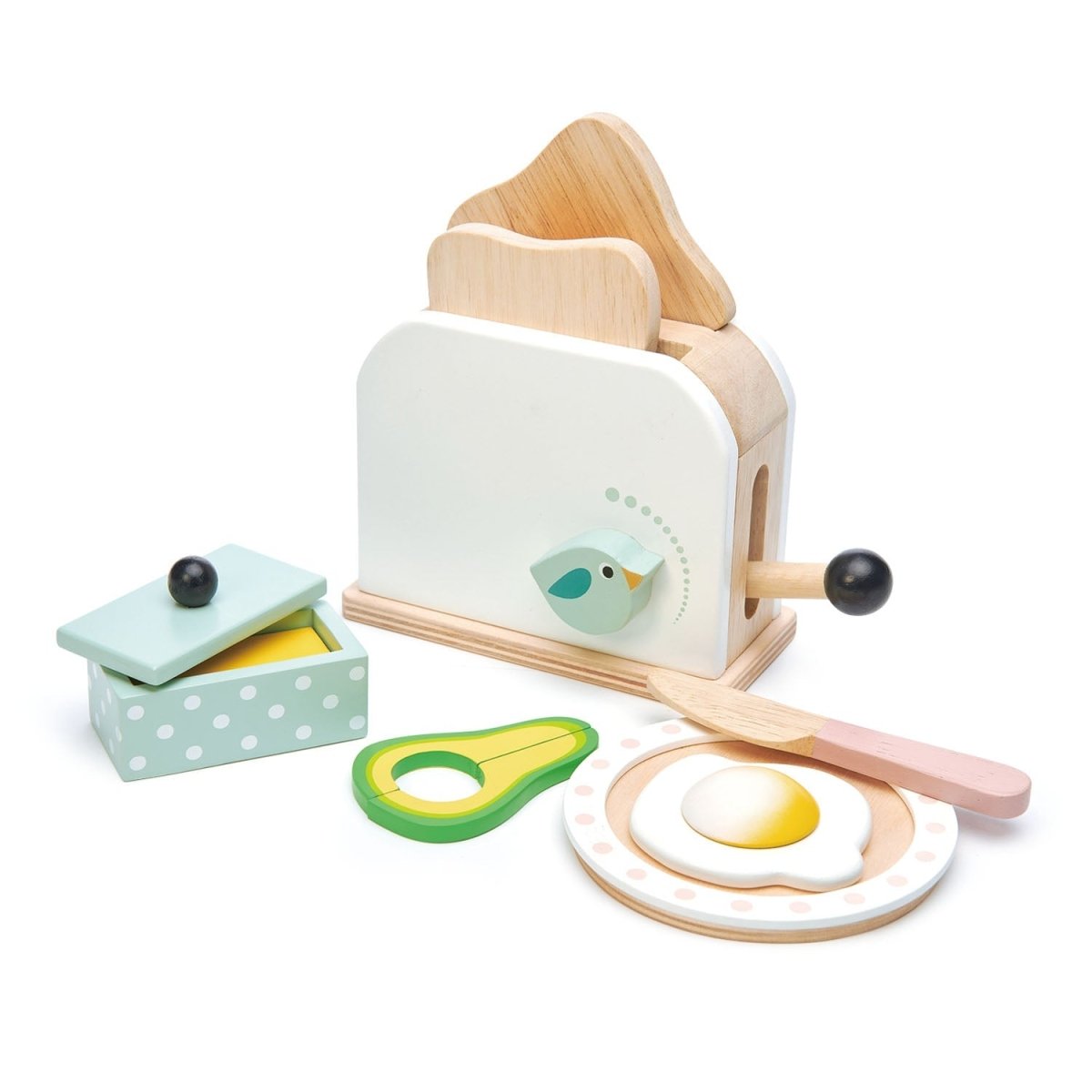 Breakfast Bundle (Toaster Set, Fruity Blender Set) – Wooden toy blender and toaster for children, available at Learning Bugs UK
