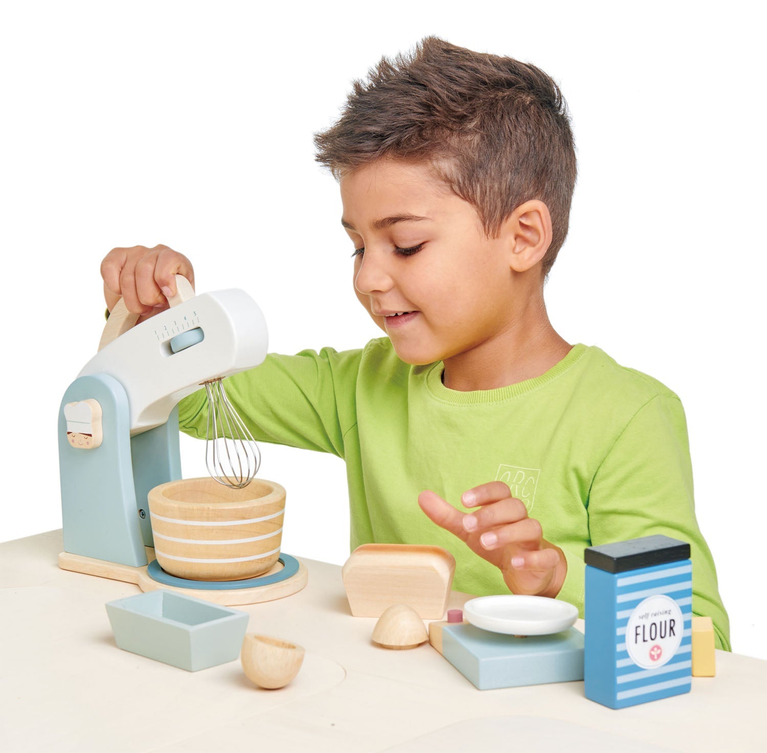Buy Home Baking Set | Wooden cake mixer for kids by Learning Bugs UK