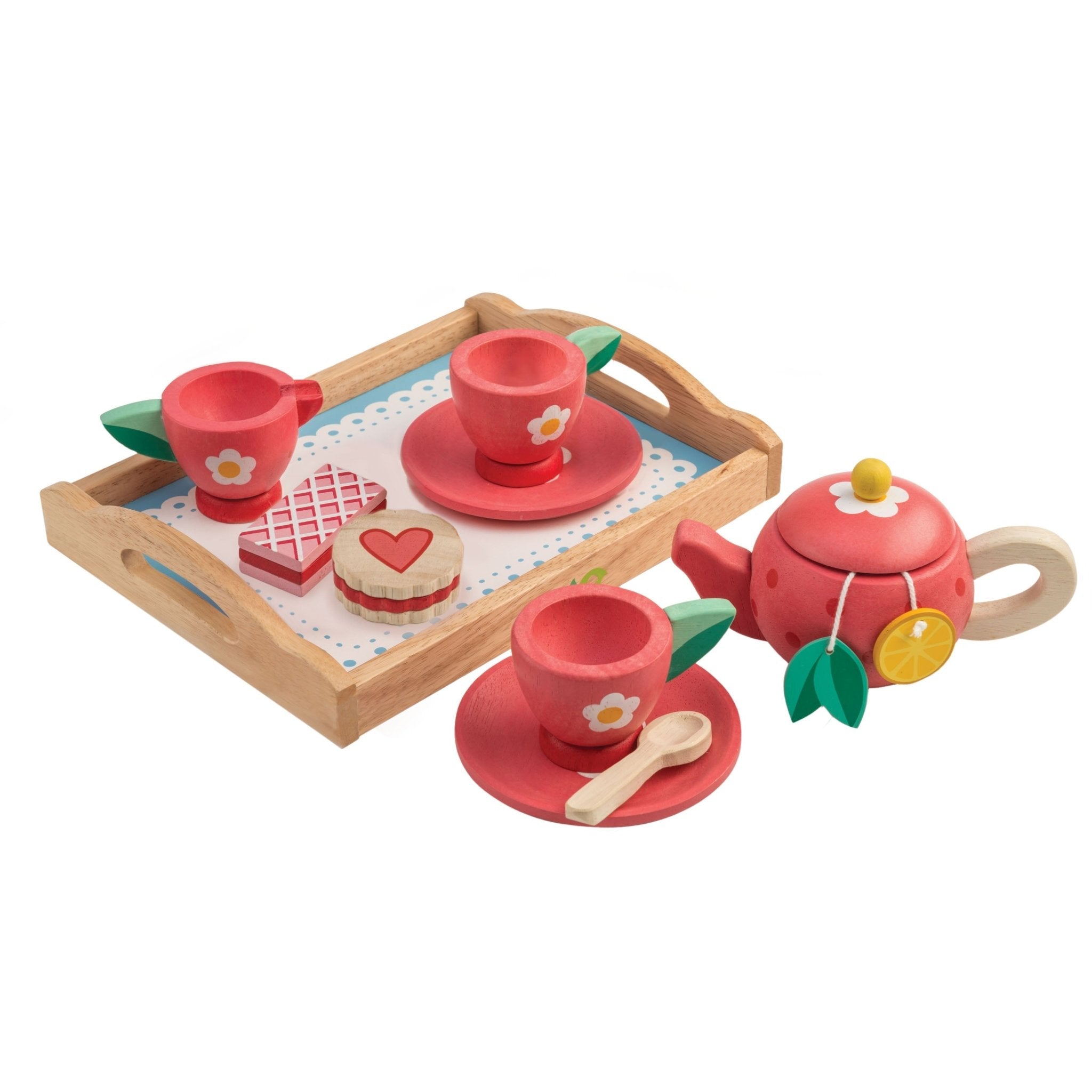 Buy Tea Tray Set | Wooden tea set for kids by Learning Bugs UK