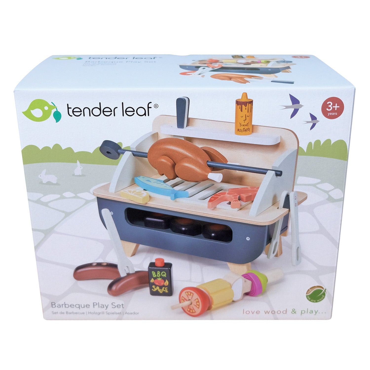Buy Barbeque Play Set | Wooden barbeque for kids by Learning Bugs UK
