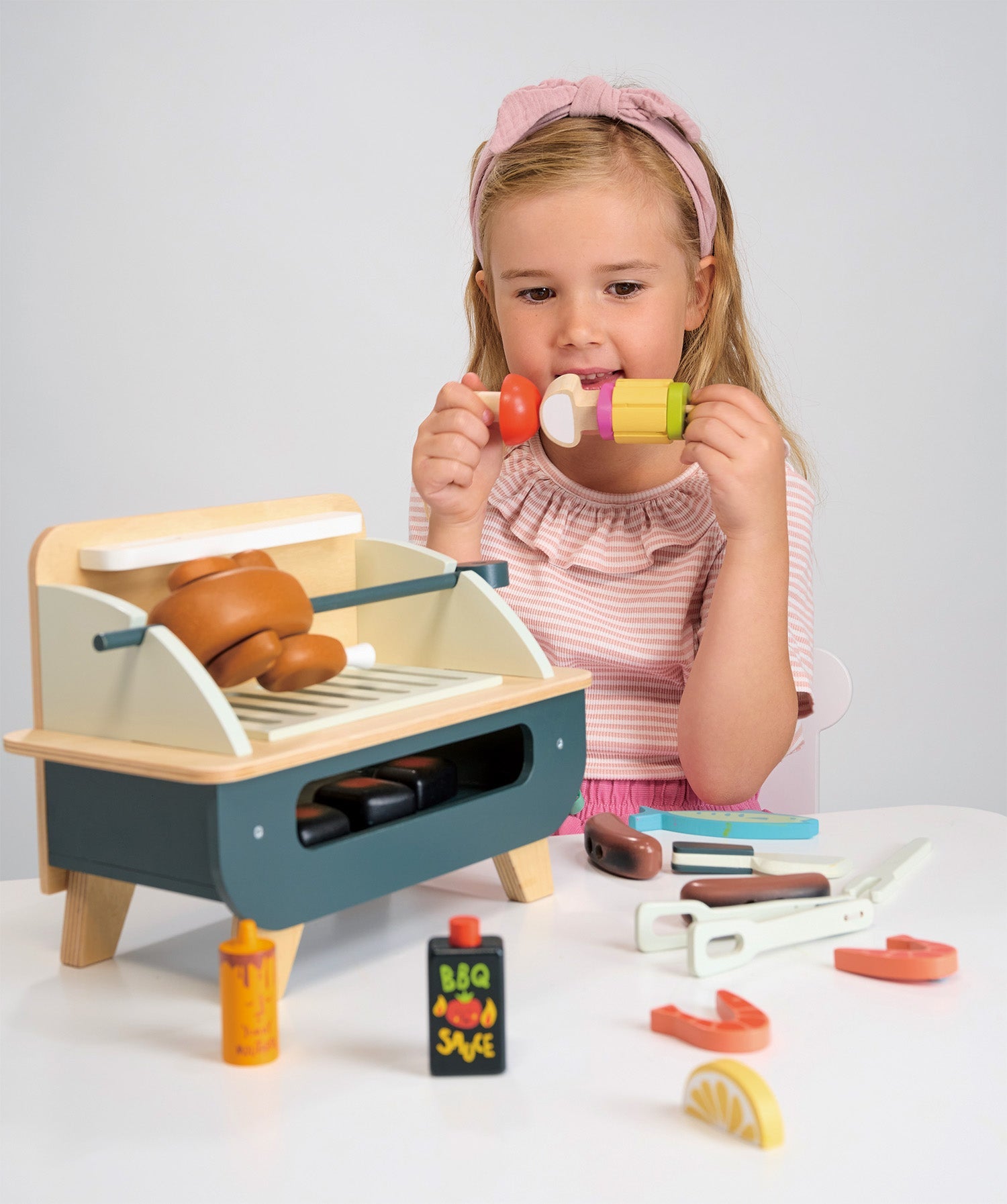Buy Barbeque Play Set | Wooden barbeque for kids by Learning Bugs UK