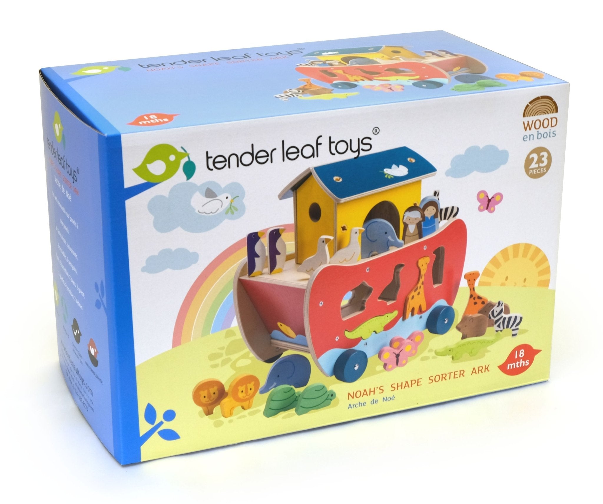 Buy Noah's Shape Sorter Ark | Wooden Ark for kids by Learning Bugs UK