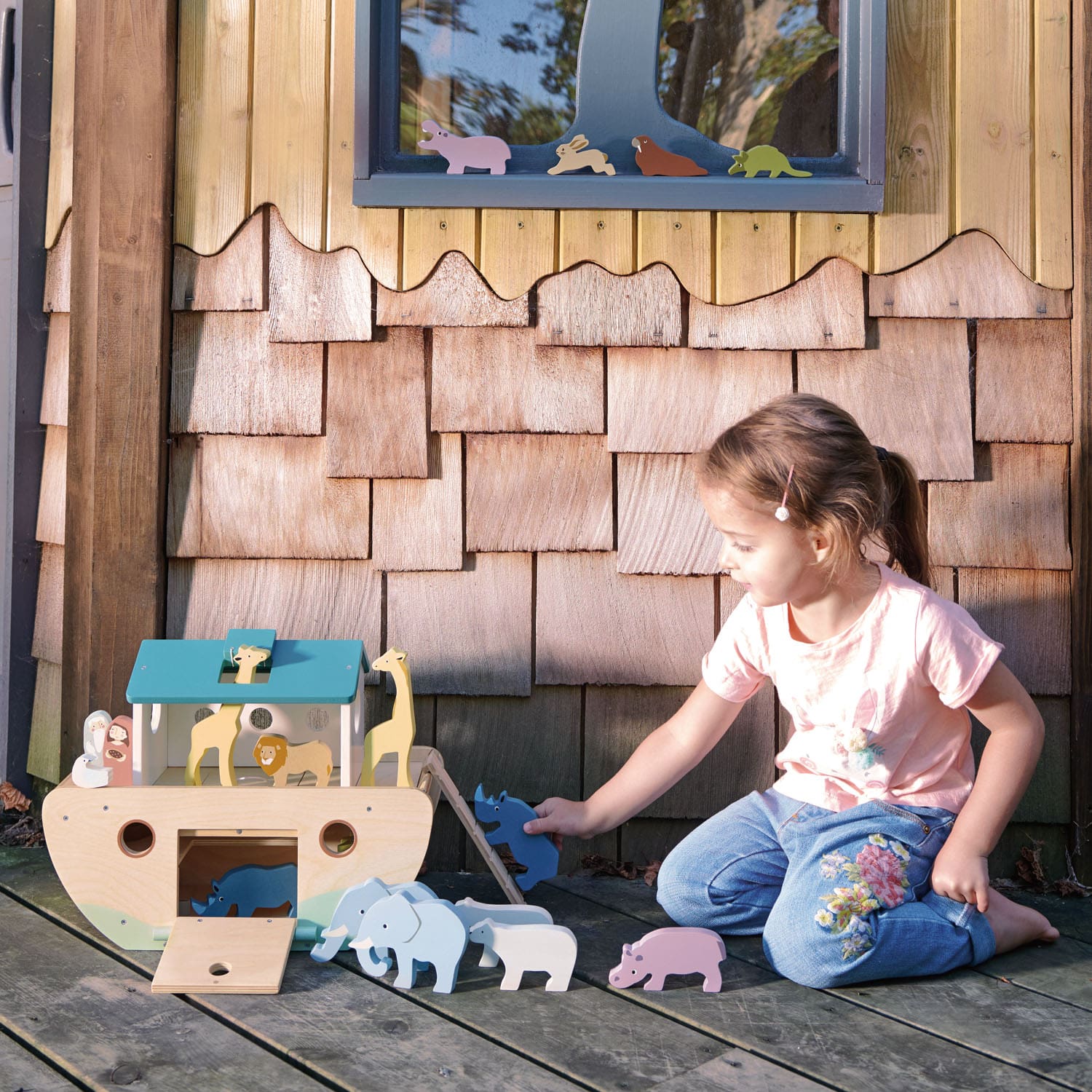 Buy Noah's Wooden Ark | Wooden Noahs Ark for kids by Learning Bugs UK