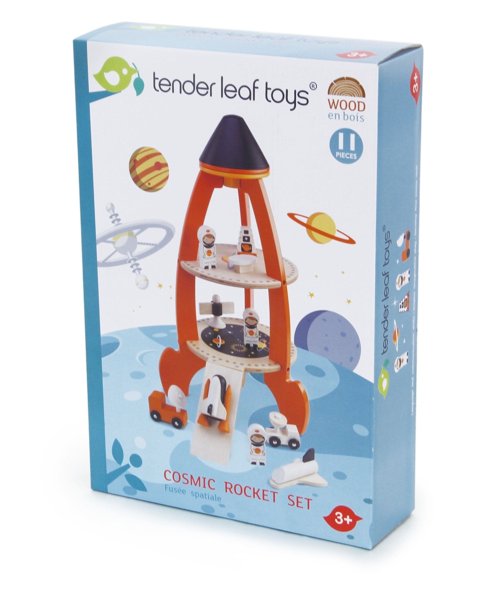 Buy Cosmic Rocket Set | Wooden spacestation for kids by Learning Bugs UK