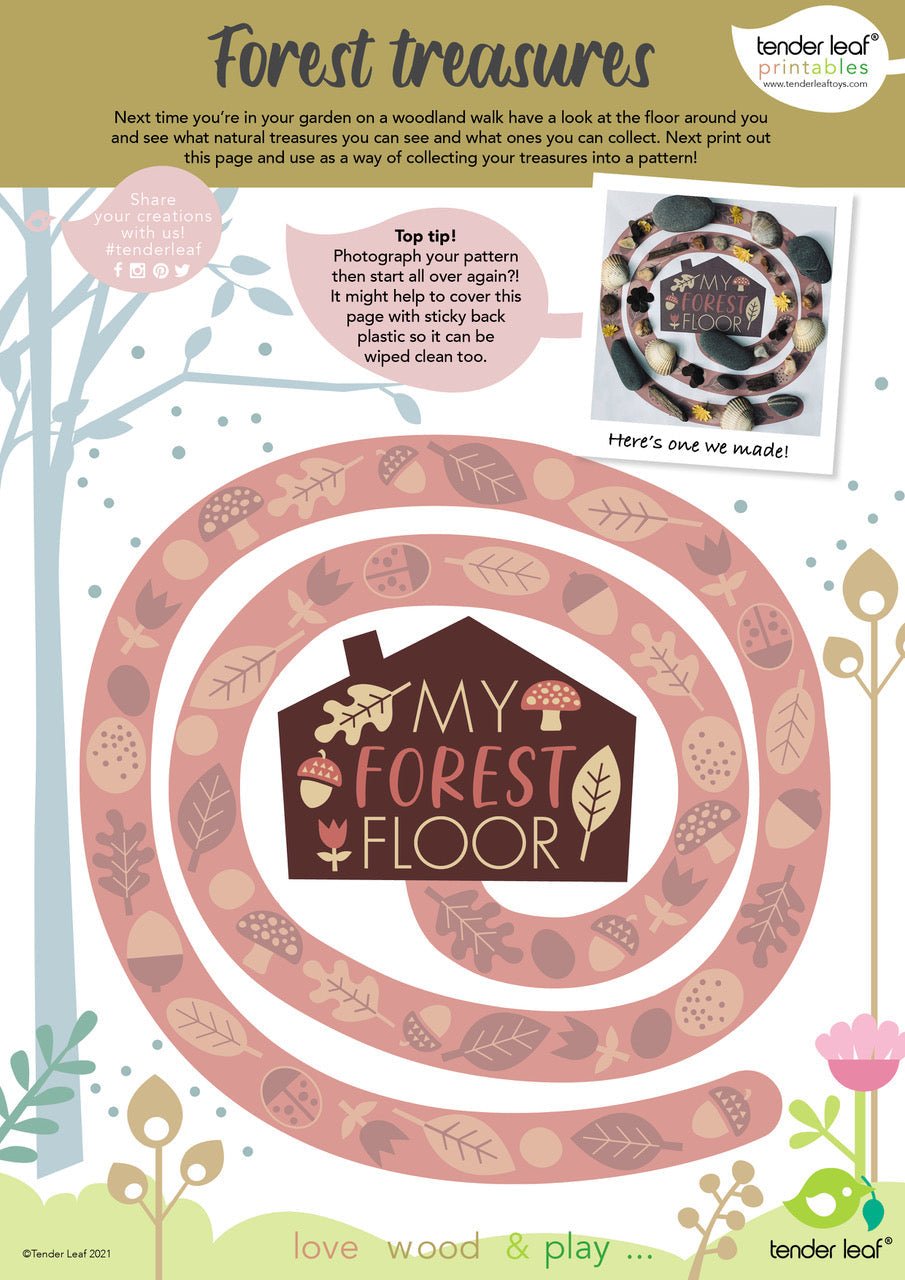 Buy My Forest Floor | Wooden open ended play set for kids by Learning Bugs UK