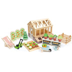 Buy Greenhouse and Garden Set | Wooden dolls house playset for kids by Learning Bugs UK