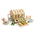 Buy Greenhouse and Garden Set | Wooden dolls house playset for kids by Learning Bugs UK