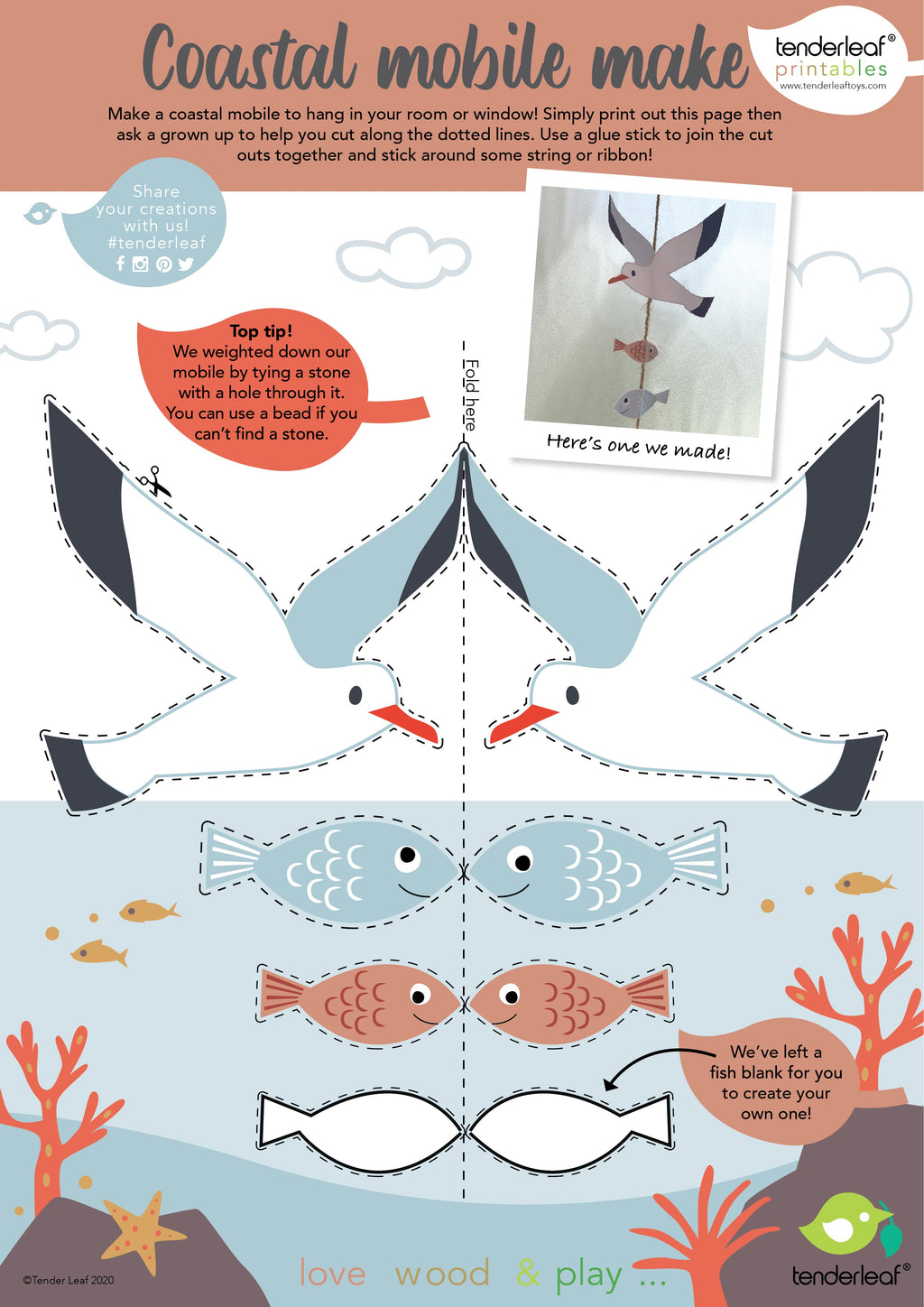 10 Coastal Creatures Shelf Set