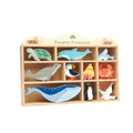 Buy 10 Coastal Creatures Shelf Set | Wooden animals shelf for kids by Learning Bugs UK