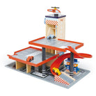 Buy Blue Bird Service Station | Wooden garage playset + cars for kids by Learning Bugs UK