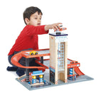 Buy Blue Bird Service Station | Wooden garage playset + cars for kids by Learning Bugs UK