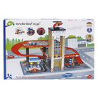 Buy Blue Bird Service Station | Wooden garage playset + cars for kids by Learning Bugs UK