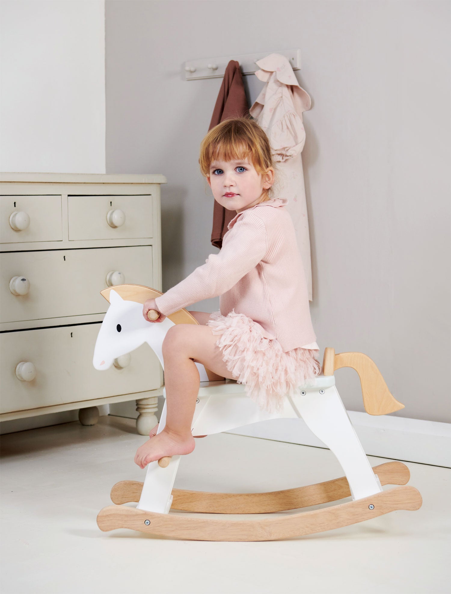Buy Tender Leaf Lucky Rocking Horse | Sit + Ride On for kids by Learning Bugs UK