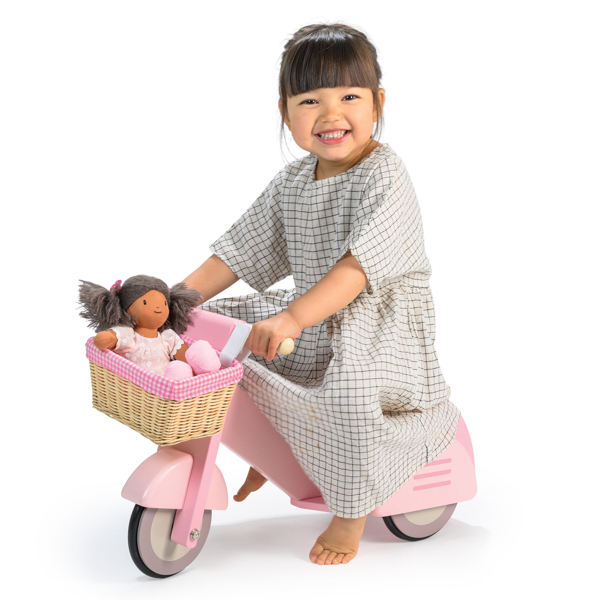 Buy Scooter With Basket | Sit + Ride On for kids by Learning Bugs UK