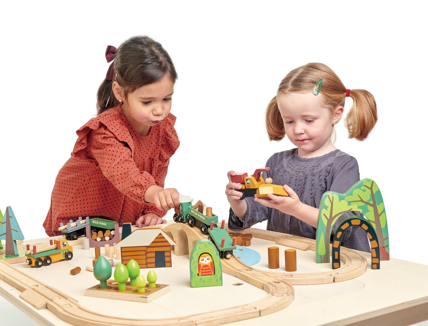 Buy Wild Pines Train Set | Wooden train sets for kids by Learning Bugs UK