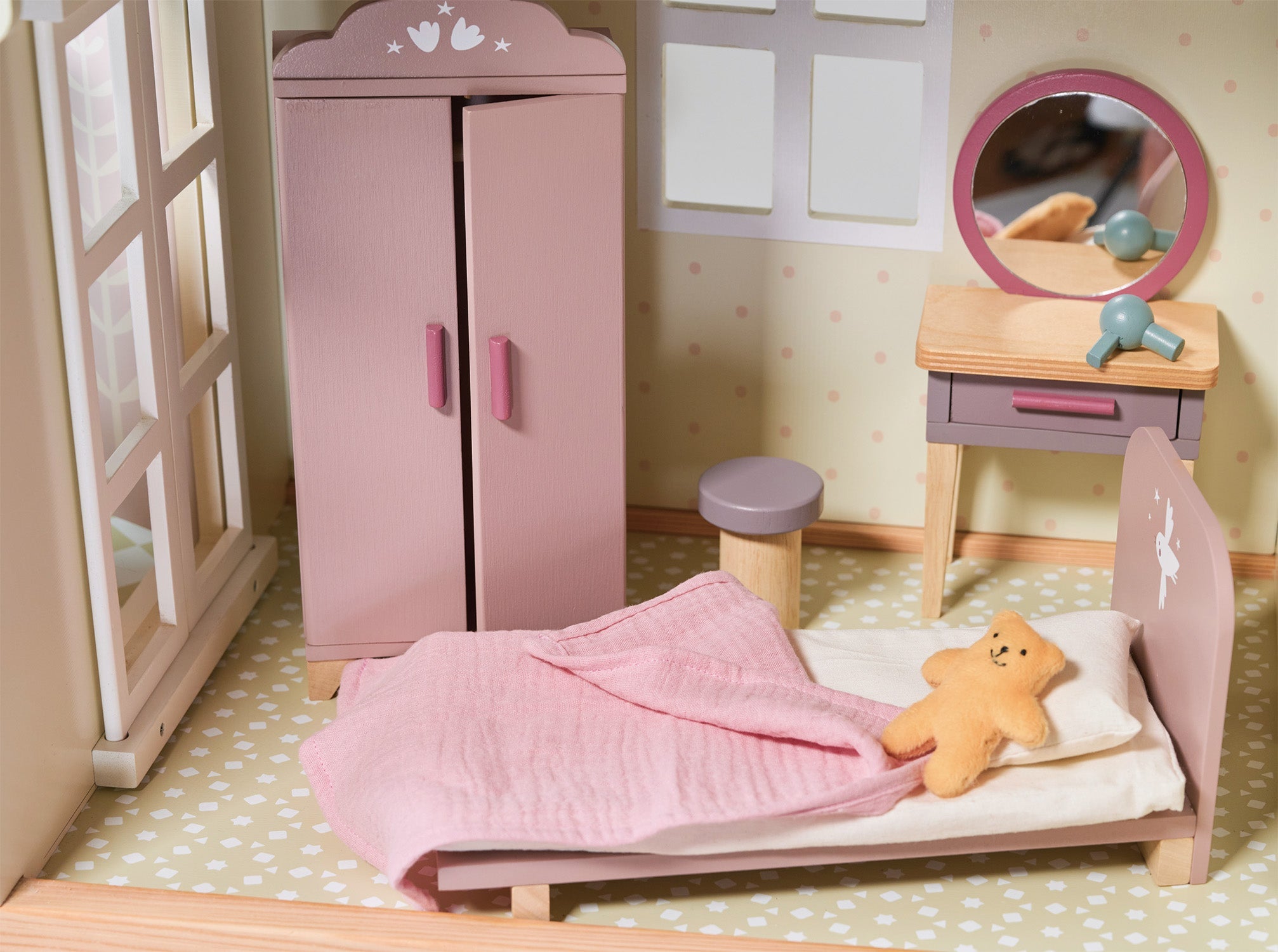 Buy Mulberry Mansion | Wooden dolls house for kids by Learning Bugs UK