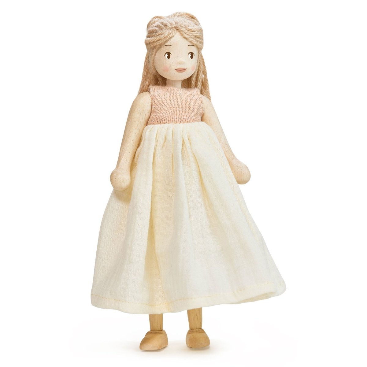 Fearne Wooden Doll – Wooden dolls house doll for children, available at Learning Bugs UK