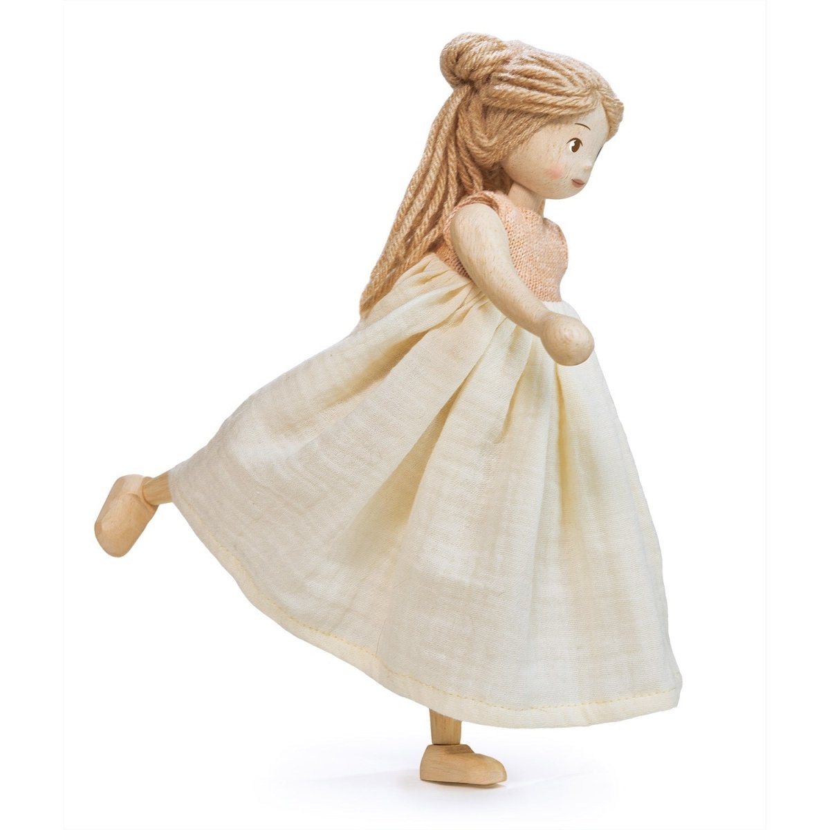 Fearne Wooden Doll – Wooden dolls house doll for children, available at Learning Bugs UK