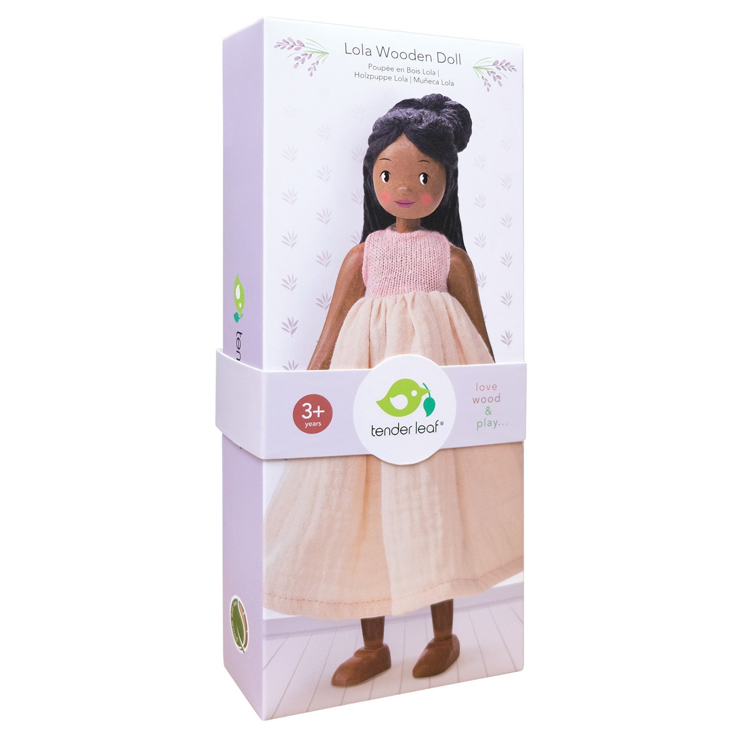 Buy Lola Wooden Doll | Wooden dolls house doll for kids by Learning Bugs UK