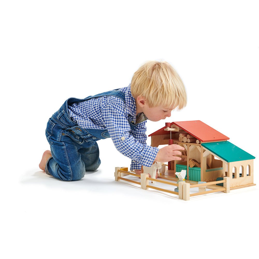 Buy Tender Leaf Farm | Wooden farm playset for kids by Learning Bugs UK