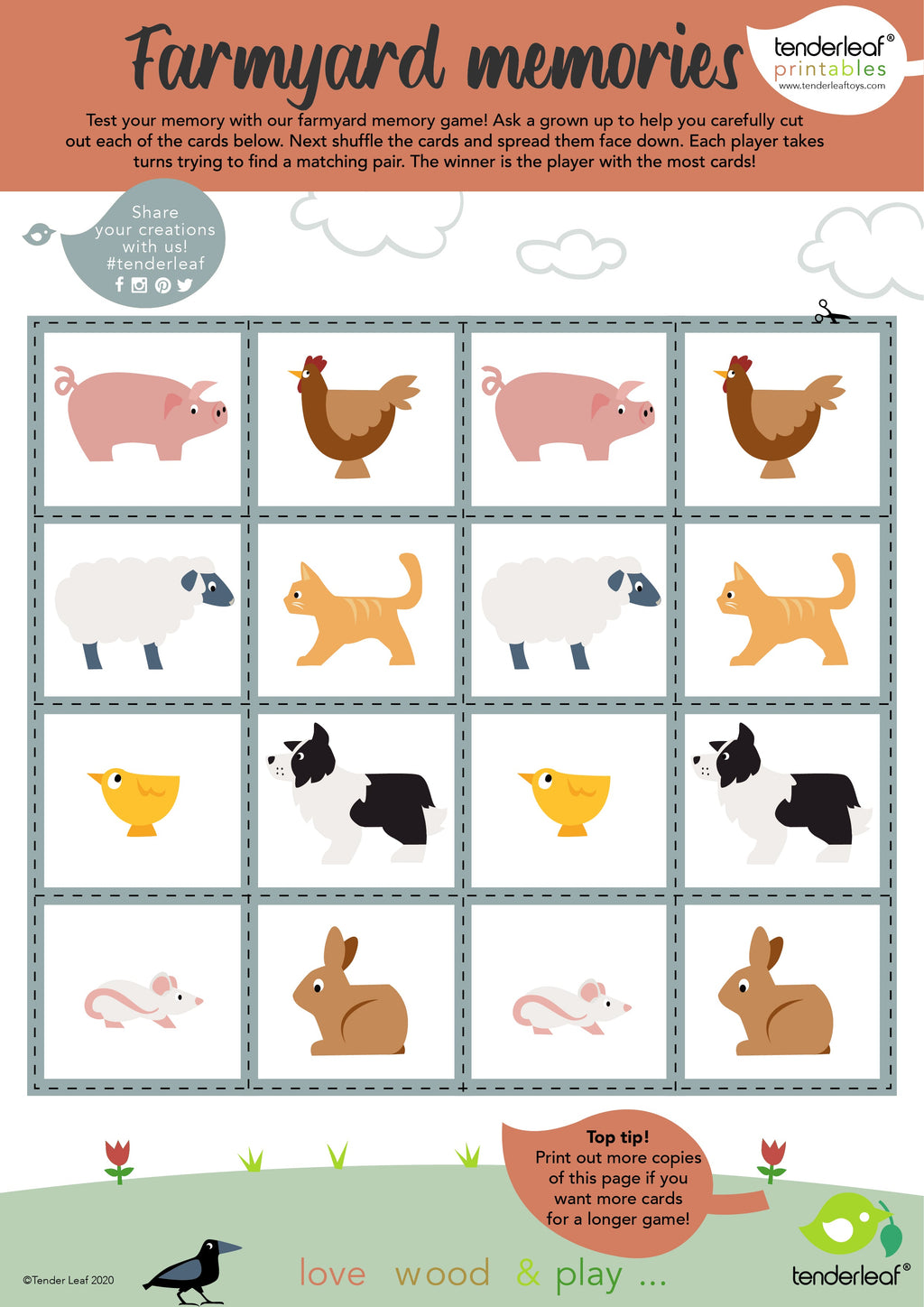 13 Farmyard Animals Shelf Set