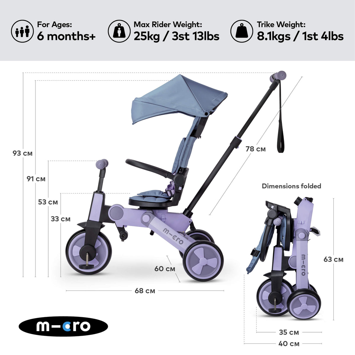 Micro Scooters Micro Flexi Trike – Trikes for children, available at Learning Bugs UK