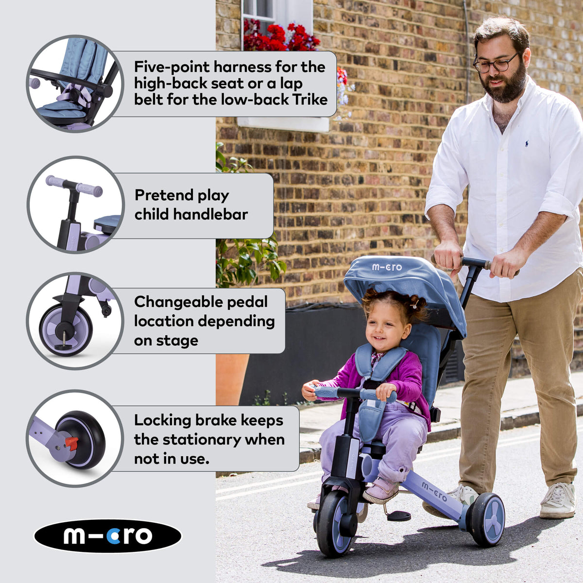 Micro Scooters Micro Flexi Trike – Trikes for children, available at Learning Bugs UK