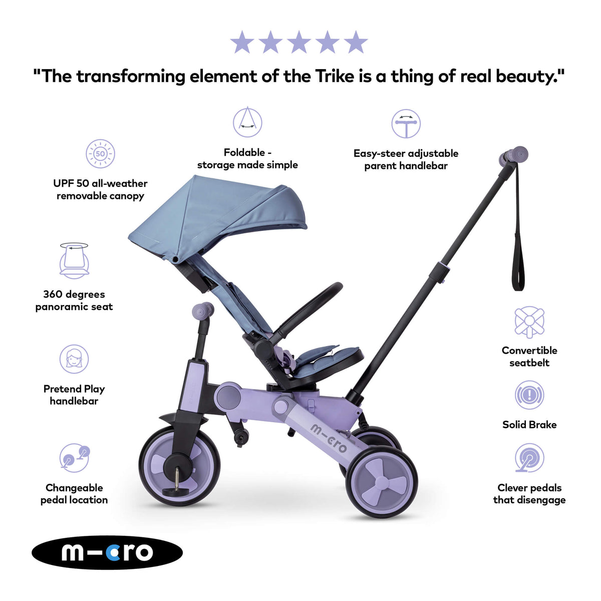 Micro Scooters Micro Flexi Trike – Trikes for children, available at Learning Bugs UK