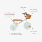 Buy Banwood Trike – Classic Toddler Tricycle (Pale Mint) | TRIKE for kids by Learning Bugs UK