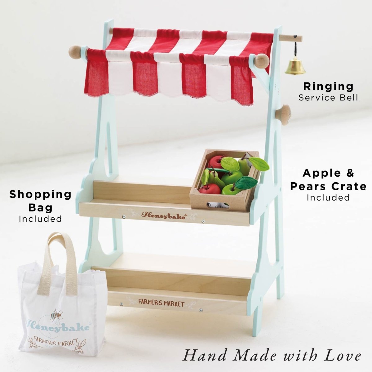 Wooden Market Stall & Fruit Play Food Crate – Pretend Shopping & Grocery for children, available at Learning Bugs UK