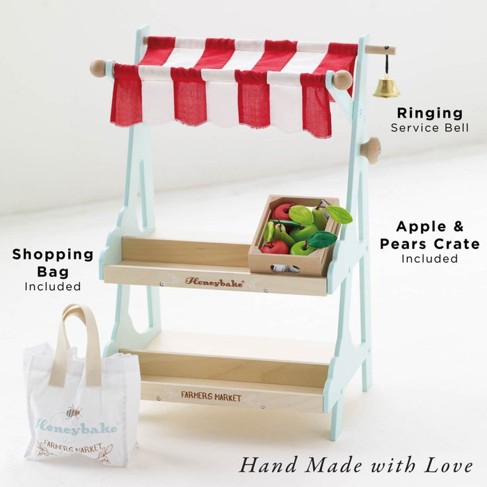 Wooden Market Stall & Fruit Play Food Crate – Pretend Shopping & Grocery for children, available at Learning Bugs UK