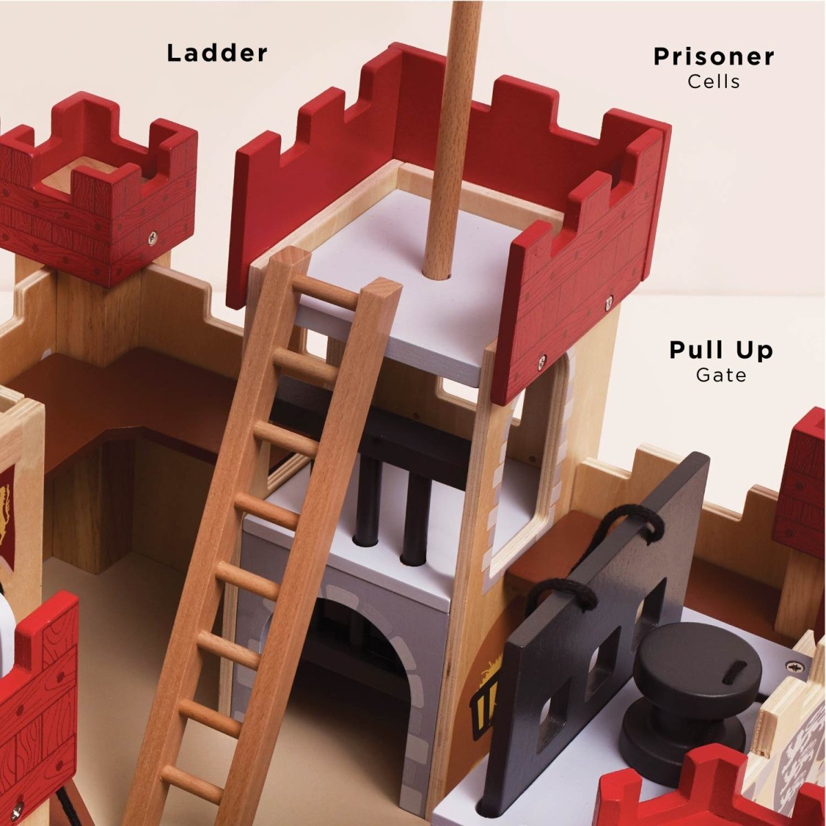 Lionheart Wooden Castle – Pretend Play for children, available at Learning Bugs UK