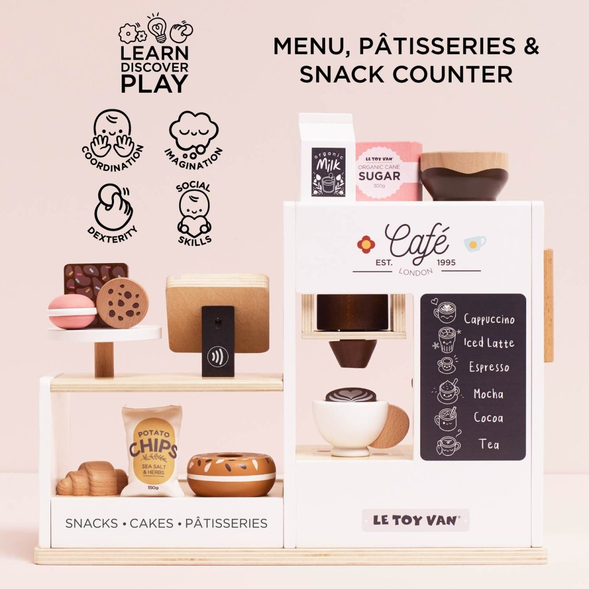 Barista Café Shop – Pretend Play for children, available at Learning Bugs UK