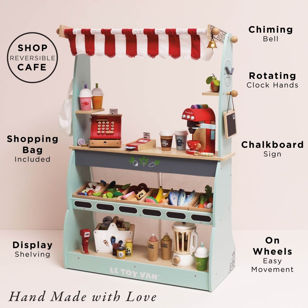Shop & Café Market Stand – Pretend Shopping & Grocery for children, available at Learning Bugs UK