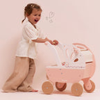 Le Toy Van Doll's Wooden Pram – for children, available at Learning Bugs UK
