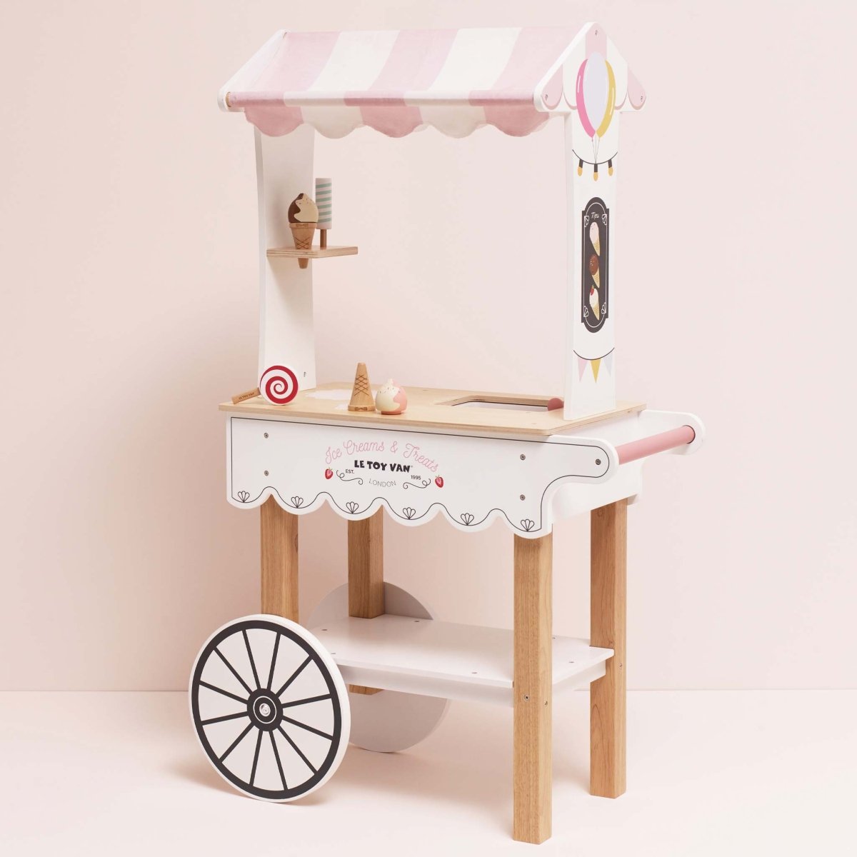 Ice Cream Trolley Market Stall – Pretend Shopping & Grocery for children, available at Learning Bugs UK