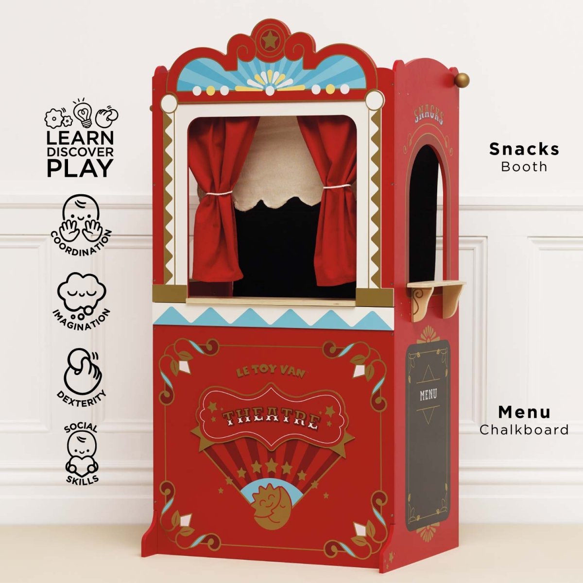 Retro Toy Puppet Theatre – Puppet Theaters for children, available at Learning Bugs UK