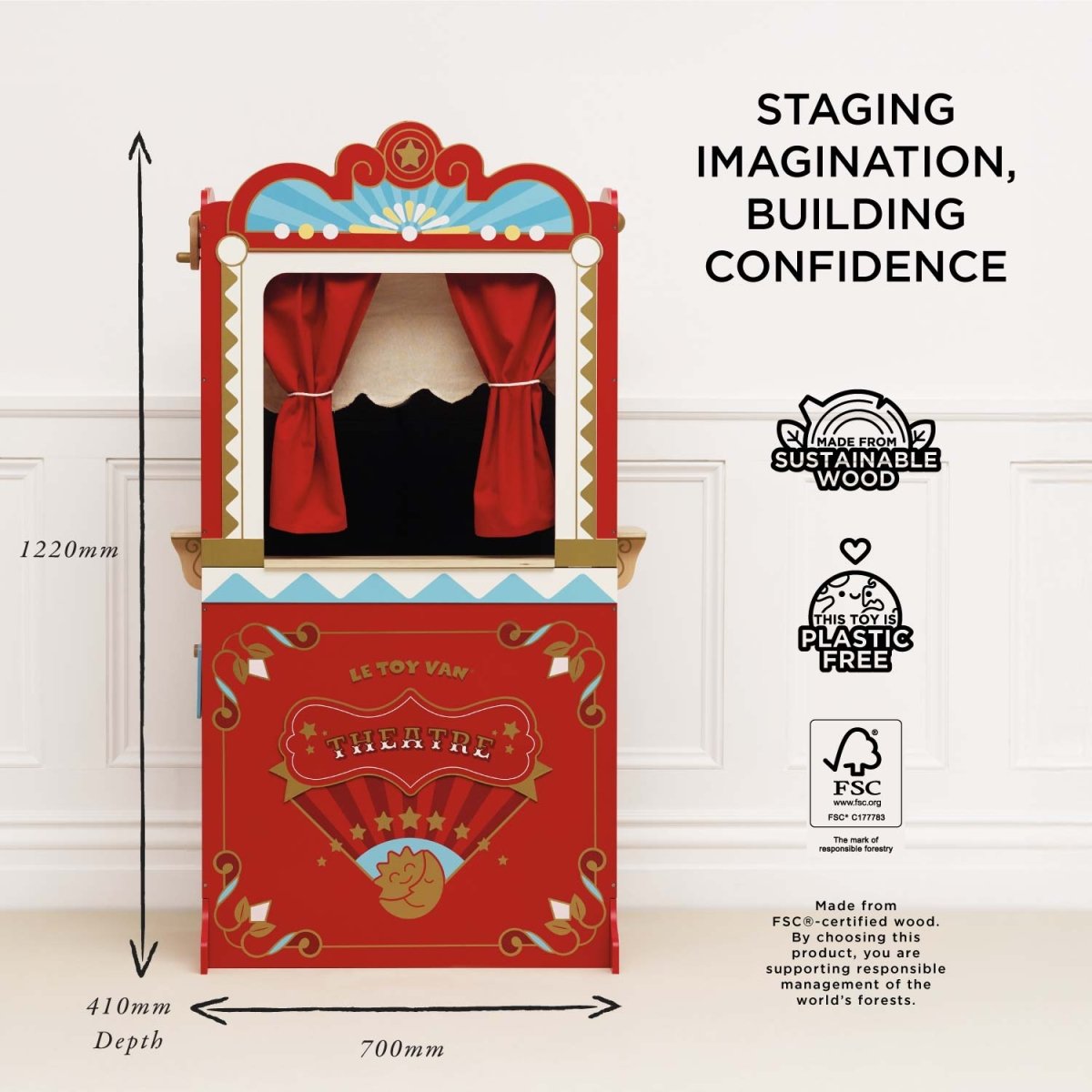 Retro Toy Puppet Theatre – Puppet Theaters for children, available at Learning Bugs UK