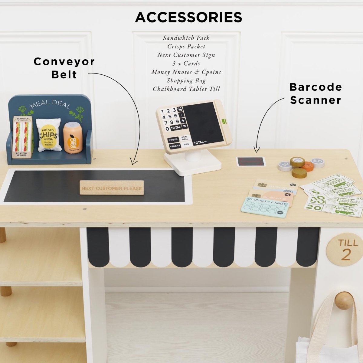 Supermarket Till Checkout & Accessories – Educational Toys for children, available at Learning Bugs UK