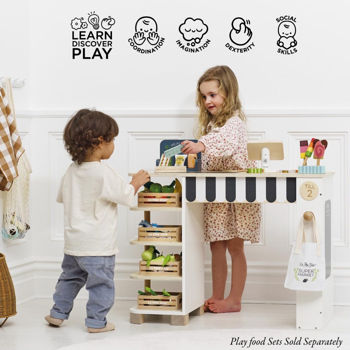 Supermarket Till Checkout & Accessories – Educational Toys for children, available at Learning Bugs UK