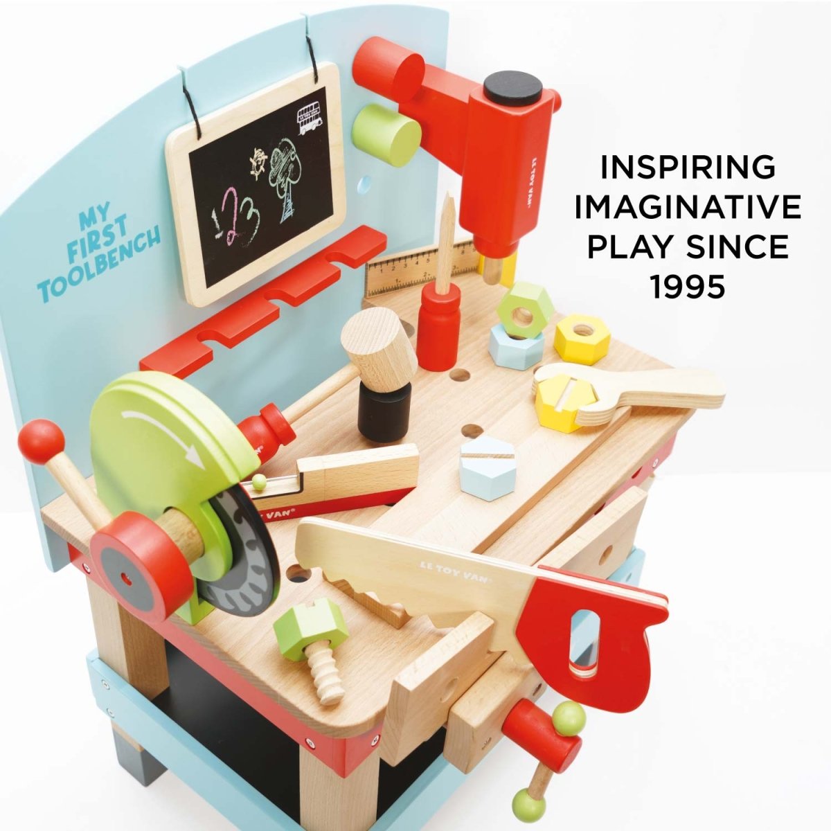 Wooden Tool Bench – Toy Tools for children, available at Learning Bugs UK