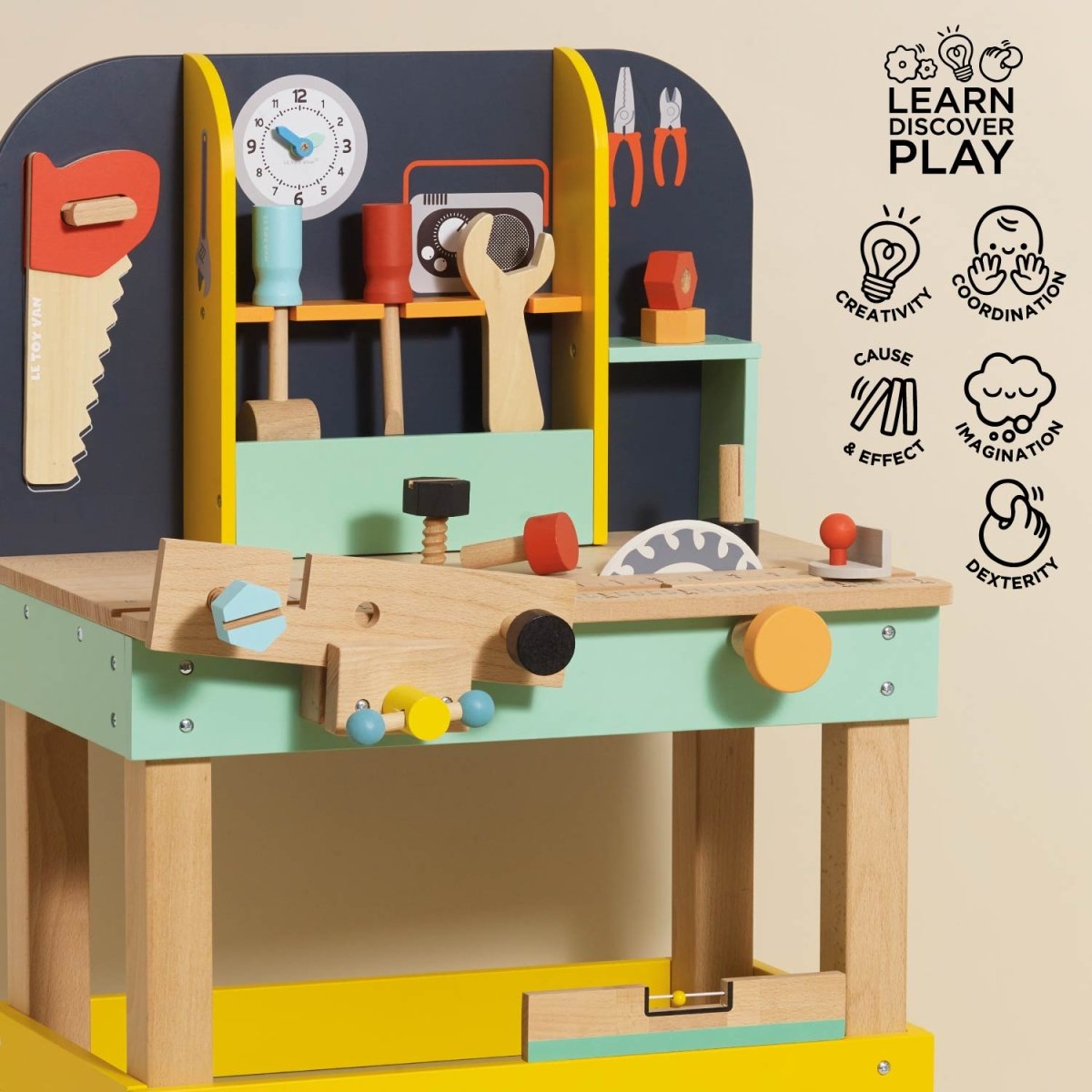 Alex’s Toy Work Bench – Toy Tools for children, available at Learning Bugs UK
