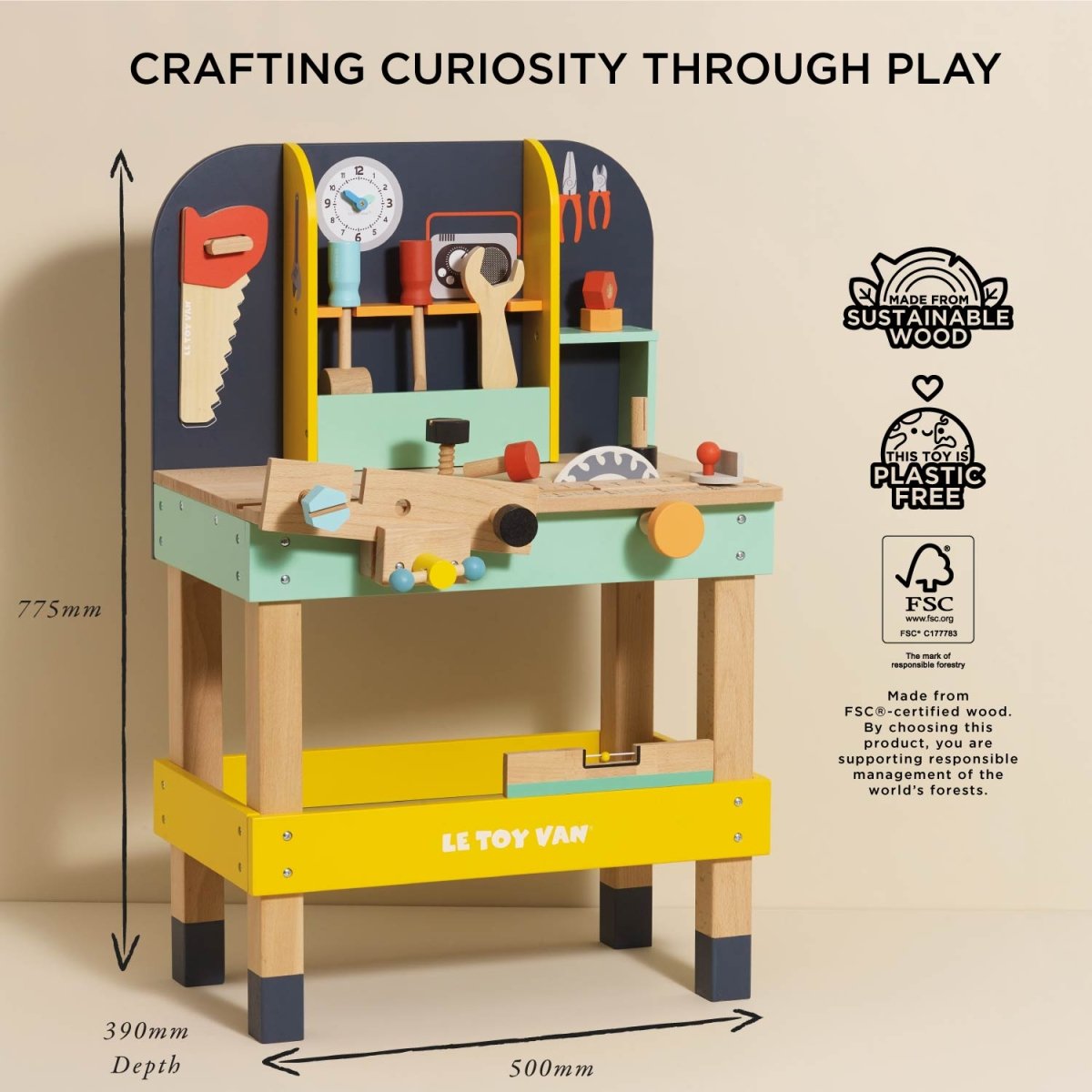 Alex’s Toy Work Bench – Toy Tools for children, available at Learning Bugs UK