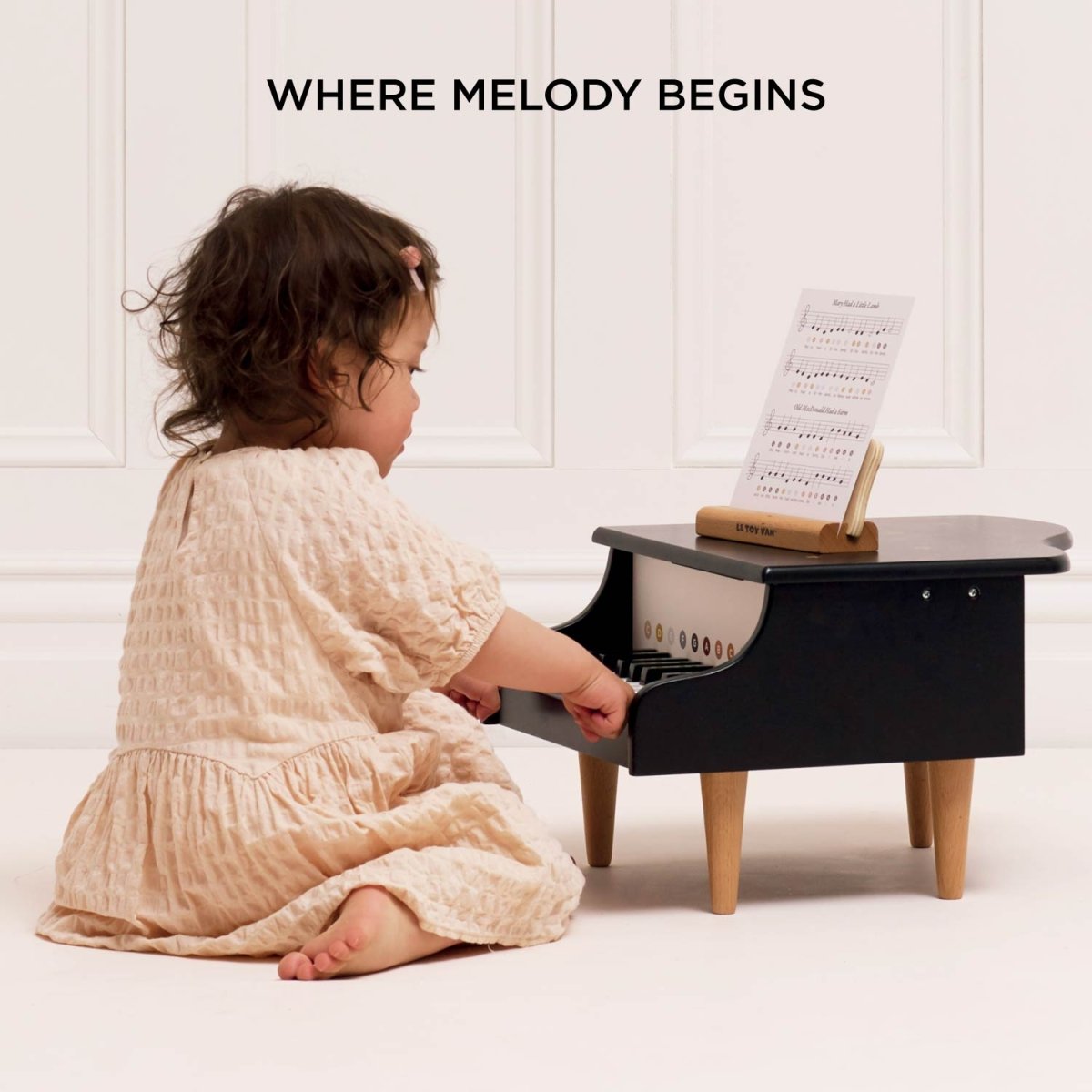 Wooden Grand Piano Toy – Pianos & Keyboards for children, available at Learning Bugs UK
